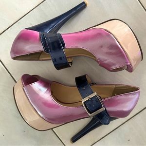 Steve Madden Metallic Purple/Lavender color Heels • Mary Jane Platform • Size 7